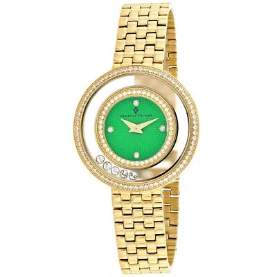 Pre-owned Christian Van Sant Women's Gracieuse Green Dial Watch - Cv4834