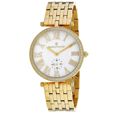 Christian Van Sant Hush Crystal-embellished 36mm Watch In Gold