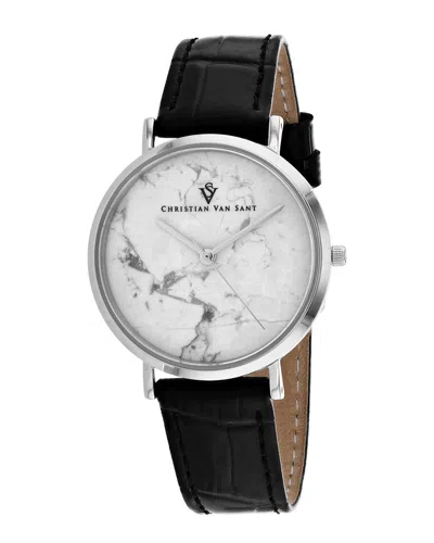 Christian Van Sant Women's Lotus Watch In Black