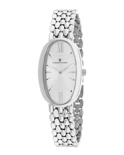 Christian Van Sant Lucia Quartz Silver Dial Ladies Watch Cv1810