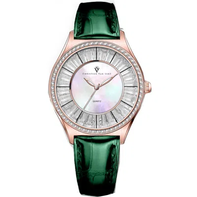 CHRISTIAN VAN SANT WOMEN'S LUNA MOTHER OF PEARL DIAL WATCH