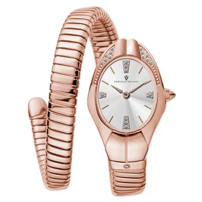 Christian Van Sant Women's Naga Silver Dial Watch In Gold