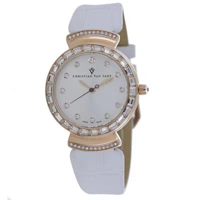 Christian Van Sant Women's Nova Silver Dial Watch In Blue