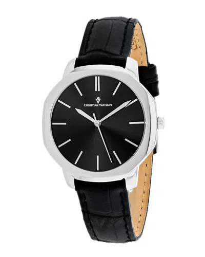 Christian Van Sant Women's Black Dial Watch