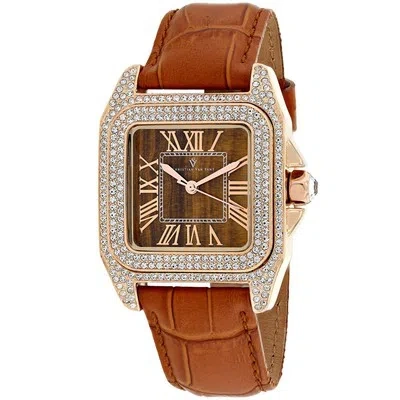 Pre-owned Christian Van Sant Women's Radieuse Yellow And Brown Dial Watch - Cv4423