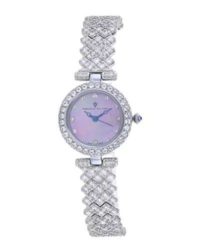 Christian Van Sant Romana 25mm Crystal-embellished Watch In Metallic