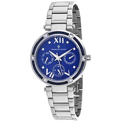 Pre-owned Christian Van Sant Women's Sienna Blue Dial Watch - Cv1821