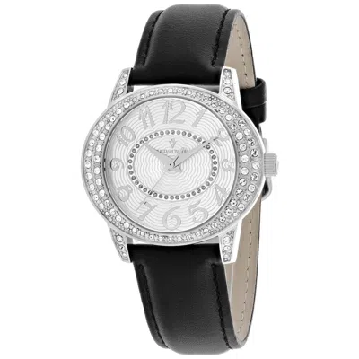 Christian Van Sant Women's Silver Dial Watch In Black