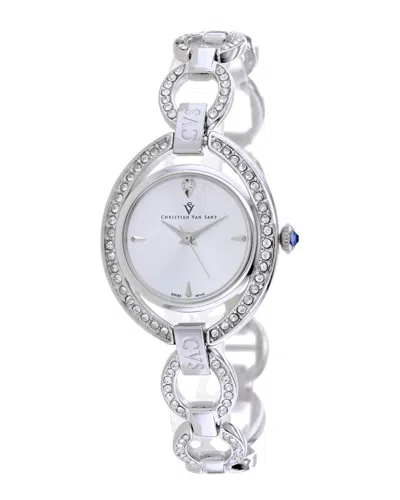 Christian Van Sant Stella 28mm Watch In Silver