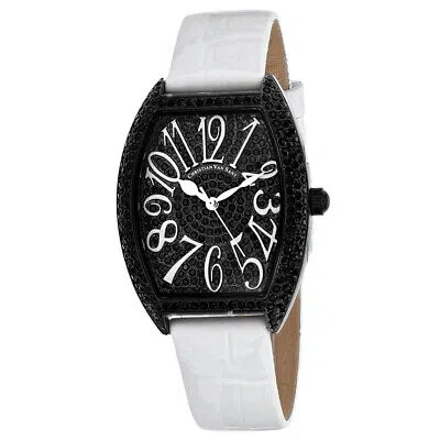 Pre-owned Christian Van Sant Women's Twinkle Black Dial Watch - Cv4823-wh
