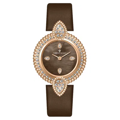 Christian Van Sant Women's Valor Brown Dial Watch
