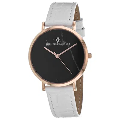Christian Van Sant Lotus 34mm Watch In Black