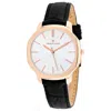 Christian Van Sant Women's Silver Dial Watch In Black