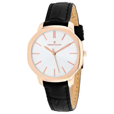 Christian Van Sant Women's Silver Dial Watch In Black / Gold Tone / Rose / Rose Gold Tone / Silver