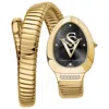 Christian Van Sant Naga Quartz Black Dial Ladies Watch Cv0870 In Gold