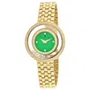 Christian Van Sant Gracieuse Quartz Green Dial Ladies Watch Cv4834 In Yellow