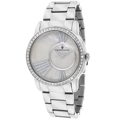 Christian Van Sant Exquisite Crystal-embellished 38mm Watch In Neutral