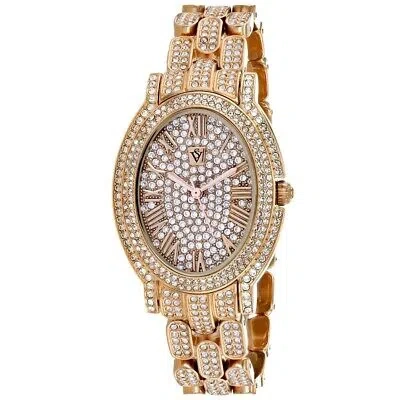 Pre-owned Christian Van Sant Womens Amore Rose Gold Dial Watch - Cv7235