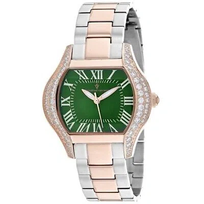 Pre-owned Christian Van Sant Womens Bianca Green Dial Watch - Cv1835