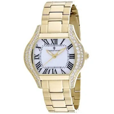 Pre-owned Christian Van Sant Womens Bianca White Dial Watch - Cv1833