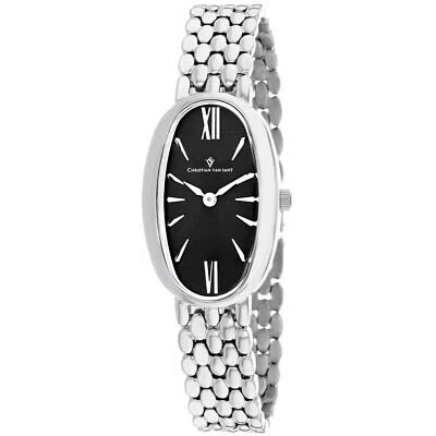 Pre-owned Christian Van Sant Womens Lucia Black Dial Watch - Cv1811