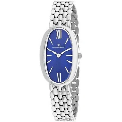 Pre-owned Christian Van Sant Womens Lucia Blue Dial Watch - Cv1812