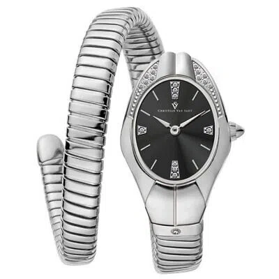 Pre-owned Christian Van Sant Womens Naga Black Dial Watch - Cv0880
