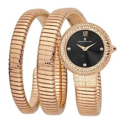 Pre-owned Christian Van Sant Womens Naga Black Dial Watch - Cv0890