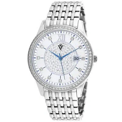 Pre-owned Christian Van Sant Womens Watch Cv0480 Stainless Steel White Dial Quartz 30m