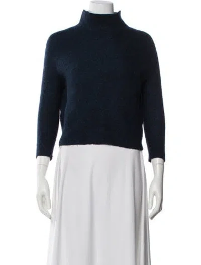 Pre-owned Christian Wijnants Alpaca Turtleneck Sweater In Blue