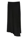 Christian Wijnants Asymmetric Midi Skirt In Black