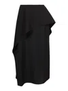 Christian Wijnants Asymmetric Ruffle Skirt In Black