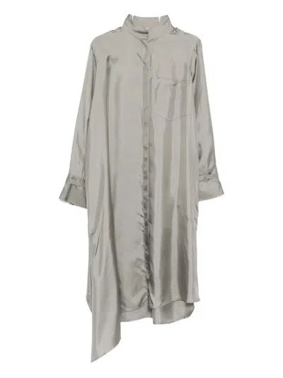 Christian Wijnants Asymmetric Shirt Dress In Gray