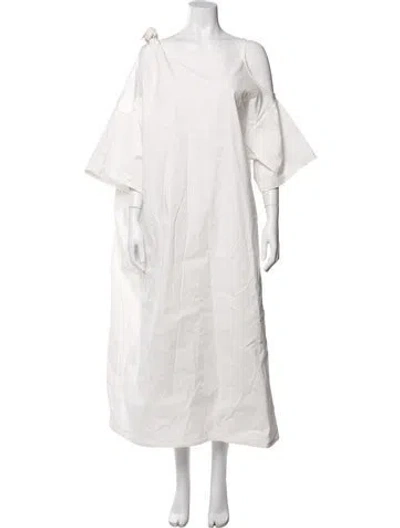 Pre-owned Christian Wijnants Asymmetrical Long Dress In Neutral
