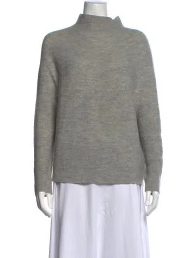Pre-owned Christian Wijnants Baby Alpaca Mock Neck Sweater In Grey