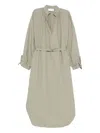 Christian Wijnants Belted Shirt Dress In Gray