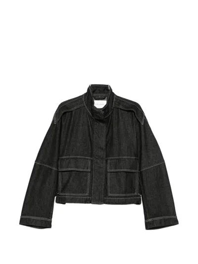 Christian Wijnants Contrast-stitch Denim Jacket In Black