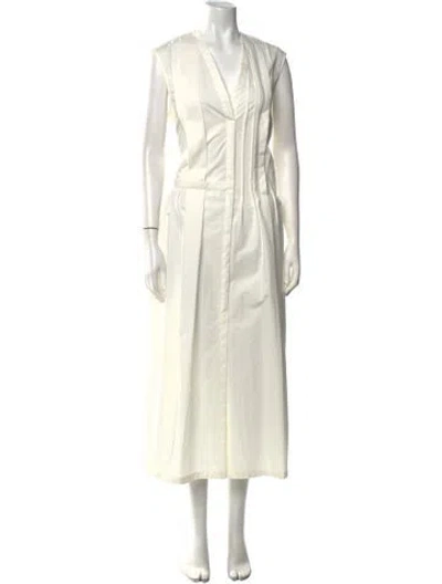 Pre-owned Christian Wijnants Cowl Neck Long Dress In Neutral