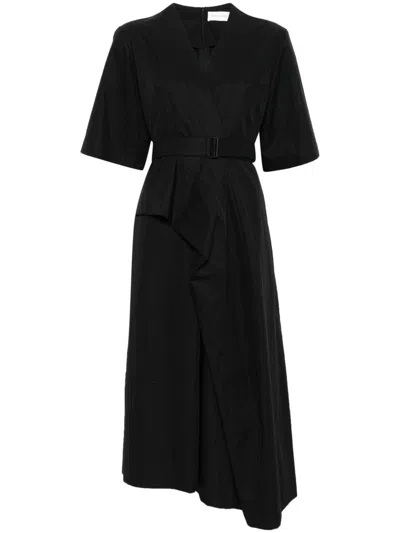 Christian Wijnants Daeva Midi Dress In 黑色