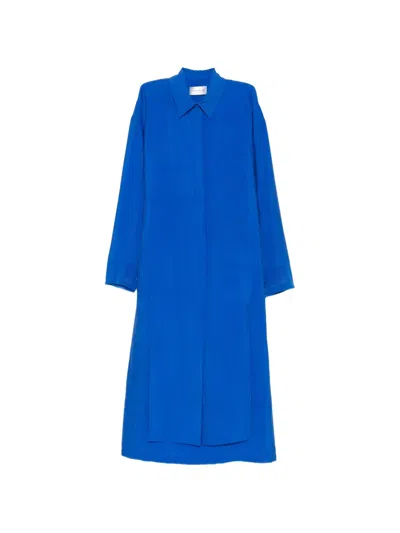 Christian Wijnants Delphi Shirt Midi Dress In Blue