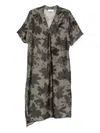 Christian Wijnants Dives Floral V-neck Dress In Green