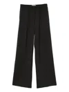 Christian Wijnants Elastic-waist Front-crease Trousers In Black