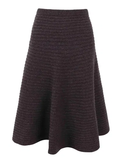 Christian Wijnants Falda Semilarga - Gris In Brown