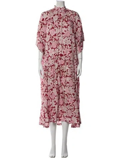 Pre-owned Christian Wijnants Floral Print Long Dress In Multi