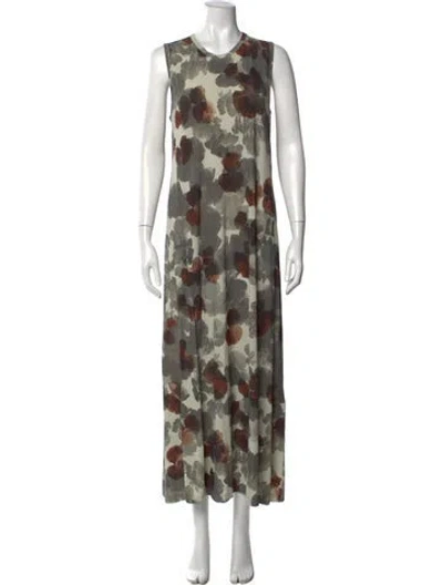 Pre-owned Christian Wijnants Floral Print Long Dress In Multi