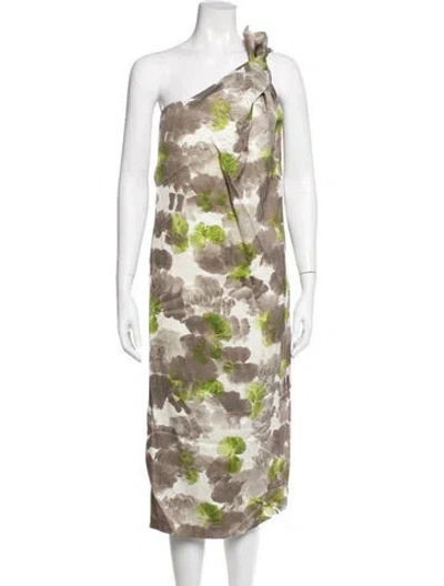 Pre-owned Christian Wijnants Floral Print Long Dress In Multi