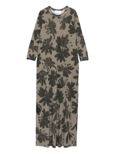Christian Wijnants Floral-print Maxi Dress In Green