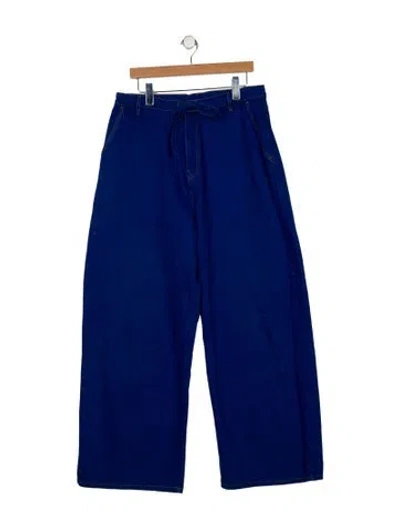Pre-owned Christian Wijnants High-rise Wide Leg Jeans In Blue
