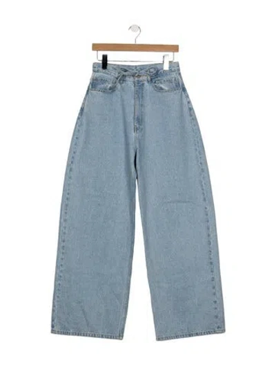 Pre-owned Christian Wijnants High-rise Wide Leg Jeans In Blue