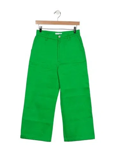 Pre-owned Christian Wijnants High-rise Wide Leg Jeans In Green